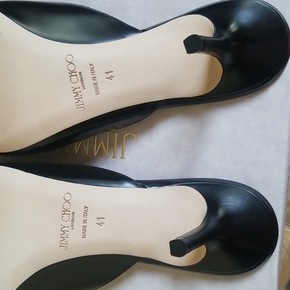 NWOT Jimmy Choo Black Rav 65 Mules - SZ 41 - Picture 9 of 16
